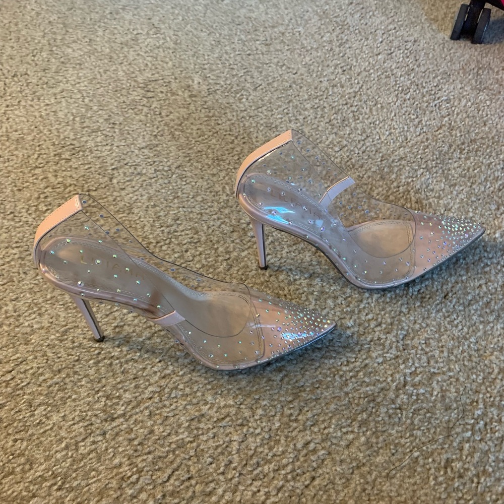 Stunning translucent rhinestone high heels!  Gorgeous shoe! - Picture 8 of 8